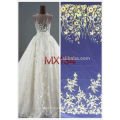 Hot popular emboridery flower lace for evening dress long gown